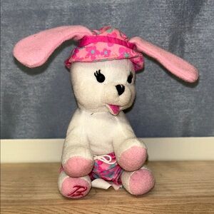 Barbie 2001 White/Pink Puppy Dog Plush